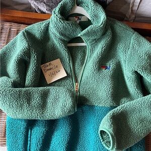 Aviator Nation Colorblock Teddy Quarter zip